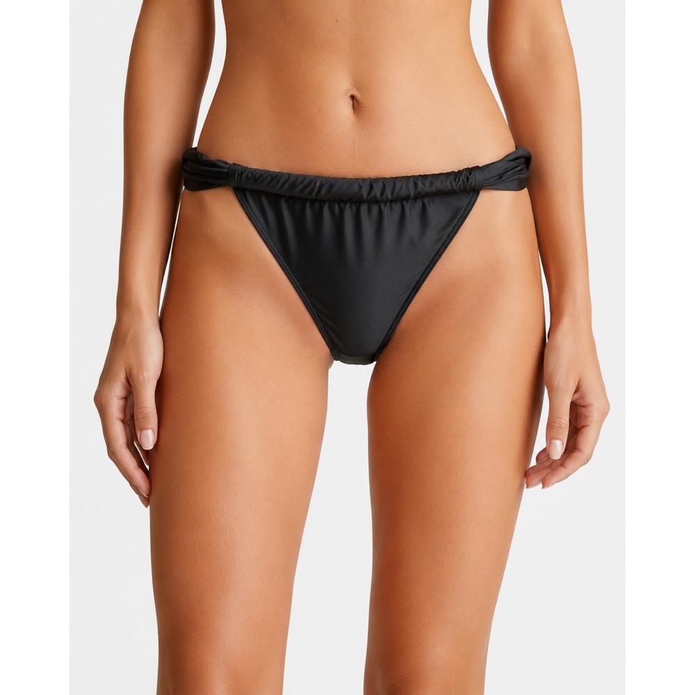 Good American Bali Bikini Bottom Rolled Waistband High Leg Size Large